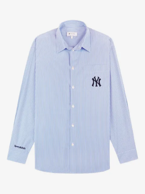 Sporty & Rich Yankees Serif striped button-up shirt