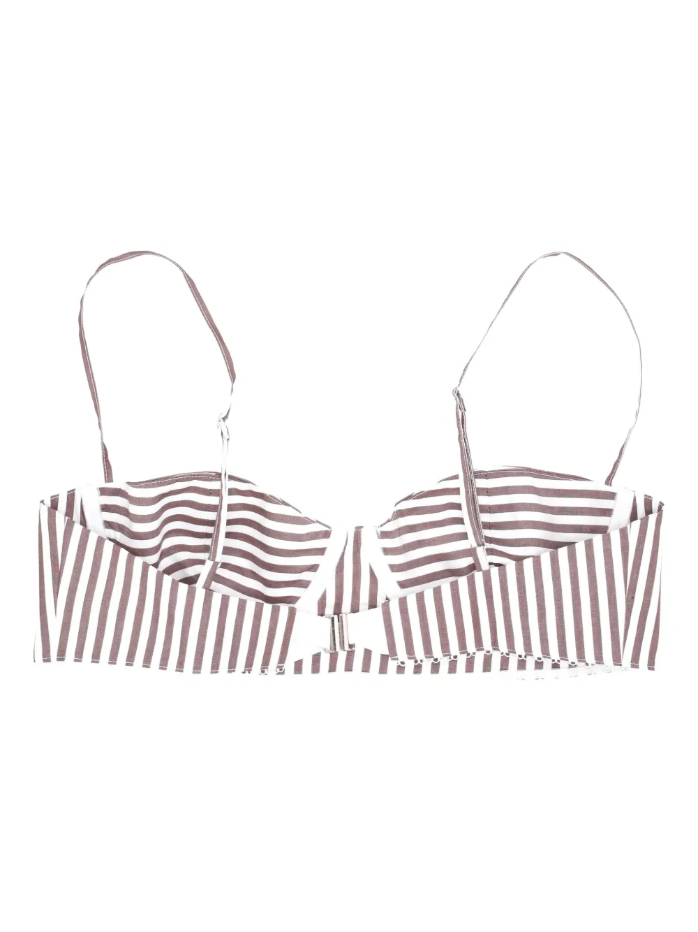 LA ROSE Gestreepte bralette Bruin