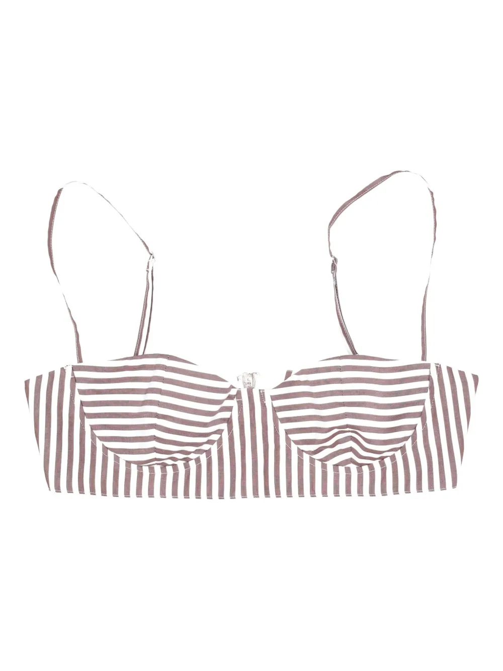 LA ROSE Gestreepte bralette Bruin