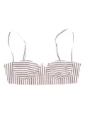 LA ROSE striped bralette - Brown