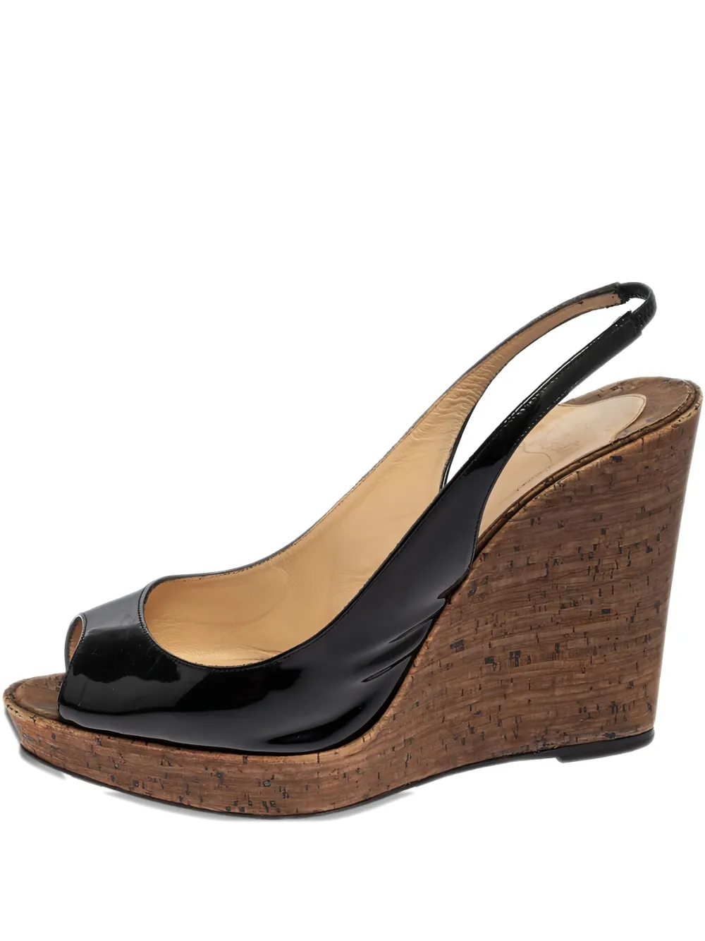 Christian Louboutin Pre-Owned 120mm Une Plume wedge sandals - Nero