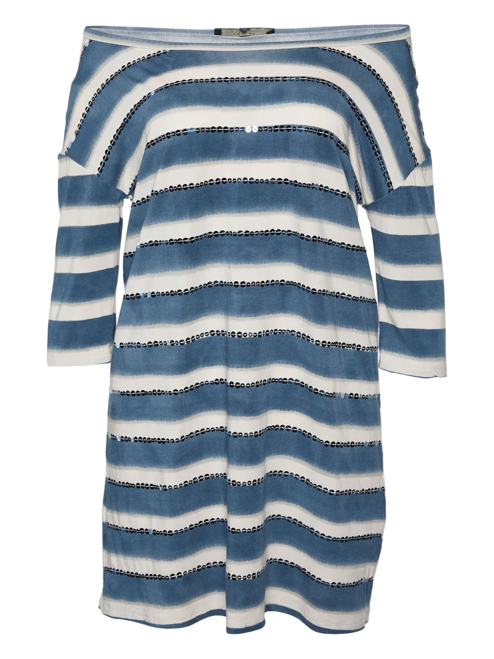 Pre-owned Weekend Max Mara  Off-shoulder Striped Dress