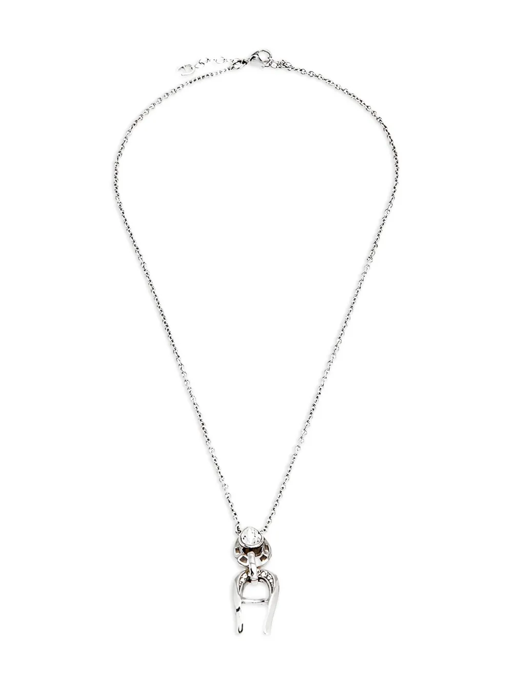 Aigner Vintage Collana con pendente logo Pre-owned - Effetto metallizzato