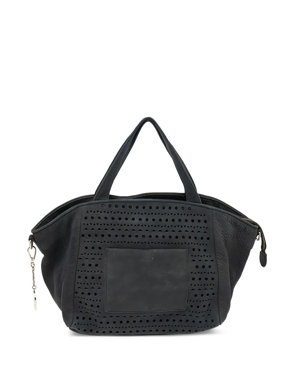 DKNY Vintage pre-owned perforated leather tote bag | Black | Image 1