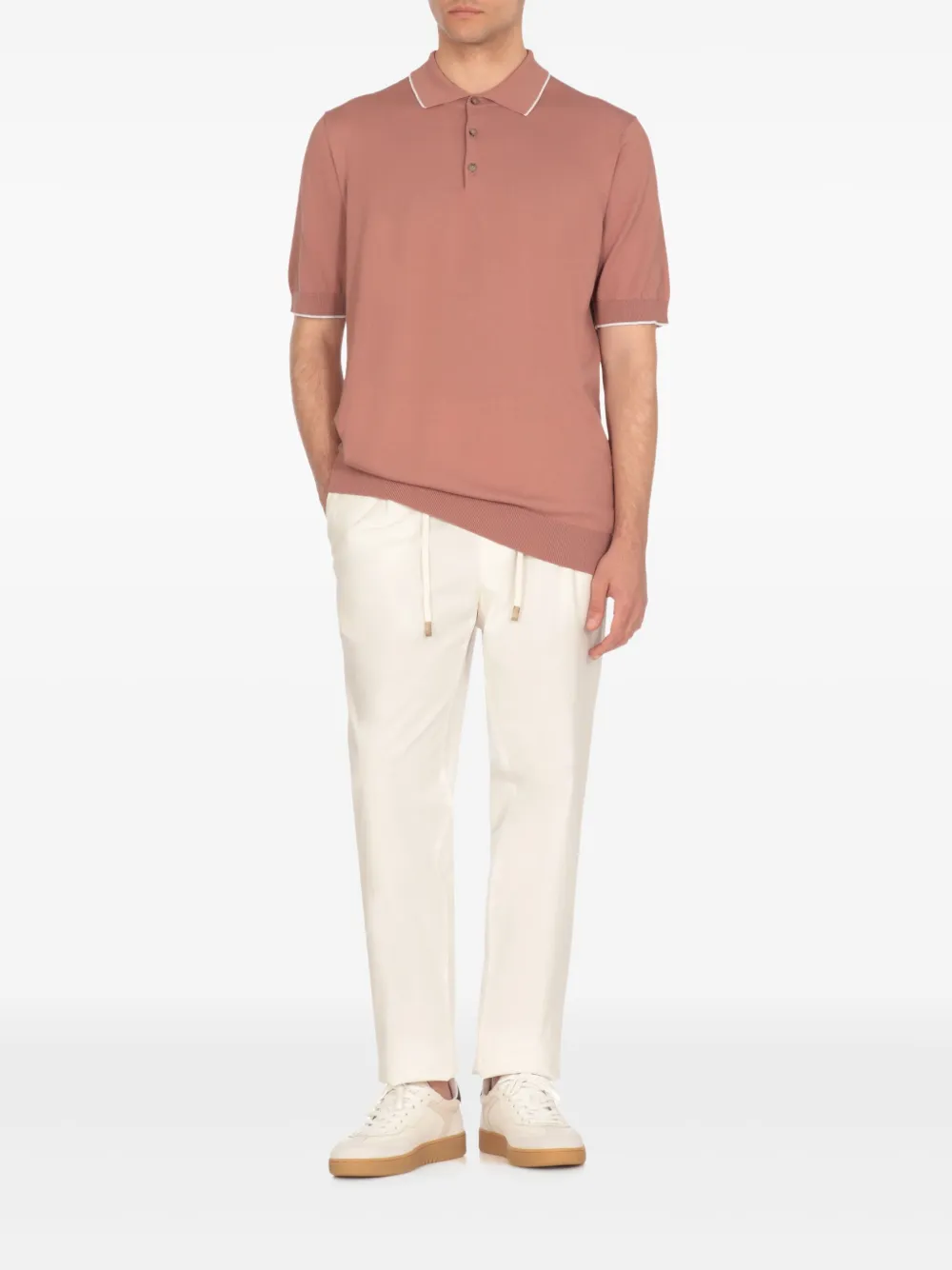 Peserico Katoenen poloshirt - Roze