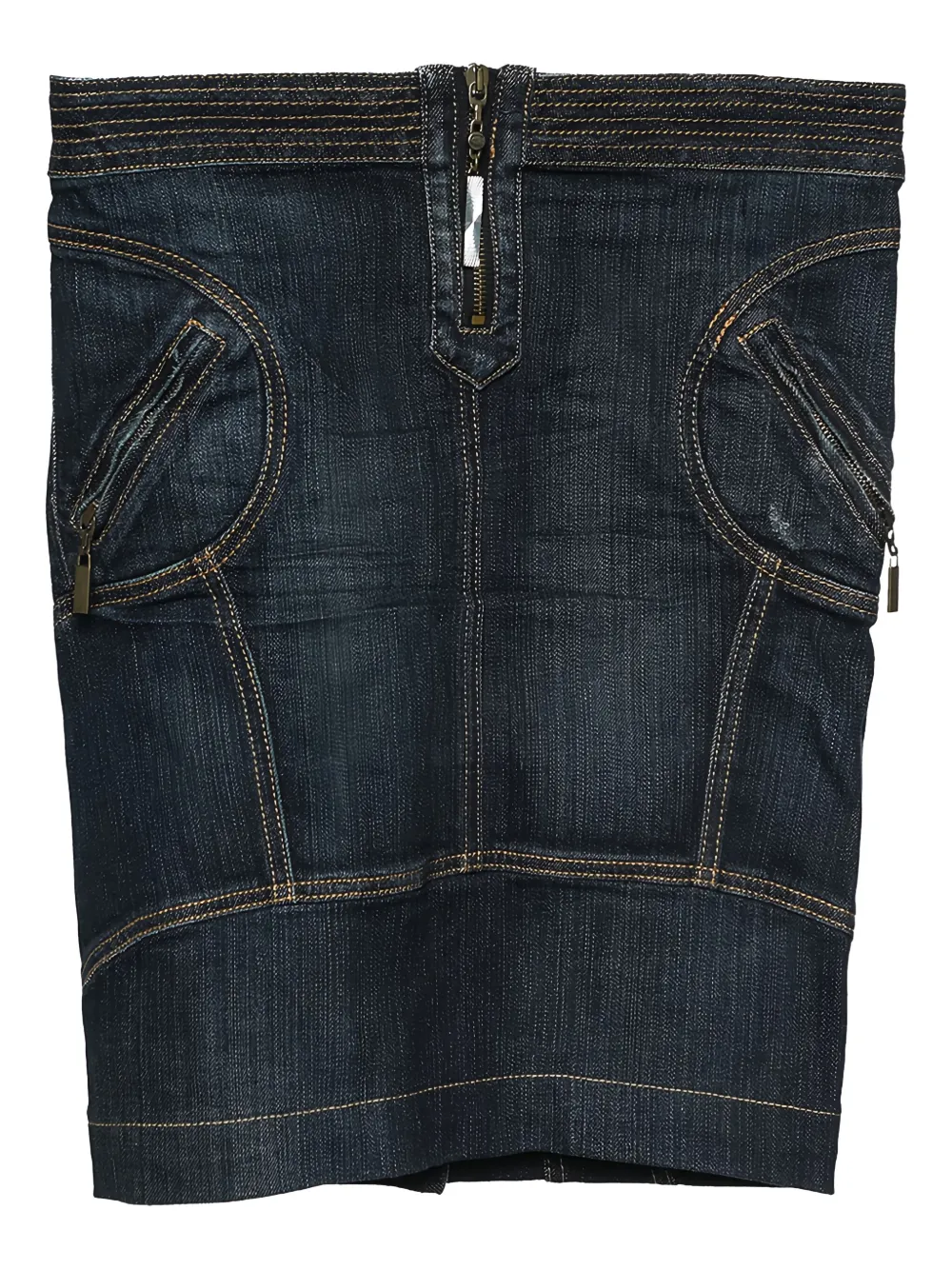 Just Cavalli Vintage pre-owned zip-detail denim skirt - ブルー Just Cavalli Vintage pre-owned zip-detail denim skirt - ブルー