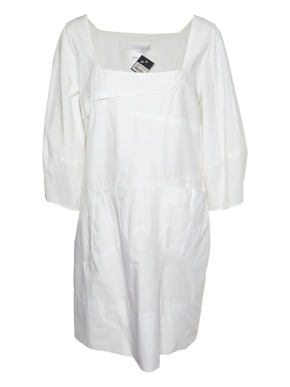 Chloé Pre-Owned 2023 panelled cotton dress | White | Image 1