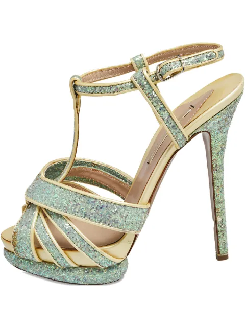 Nicholas Kirkwood Pre-owned 135mm glitter platform sandals