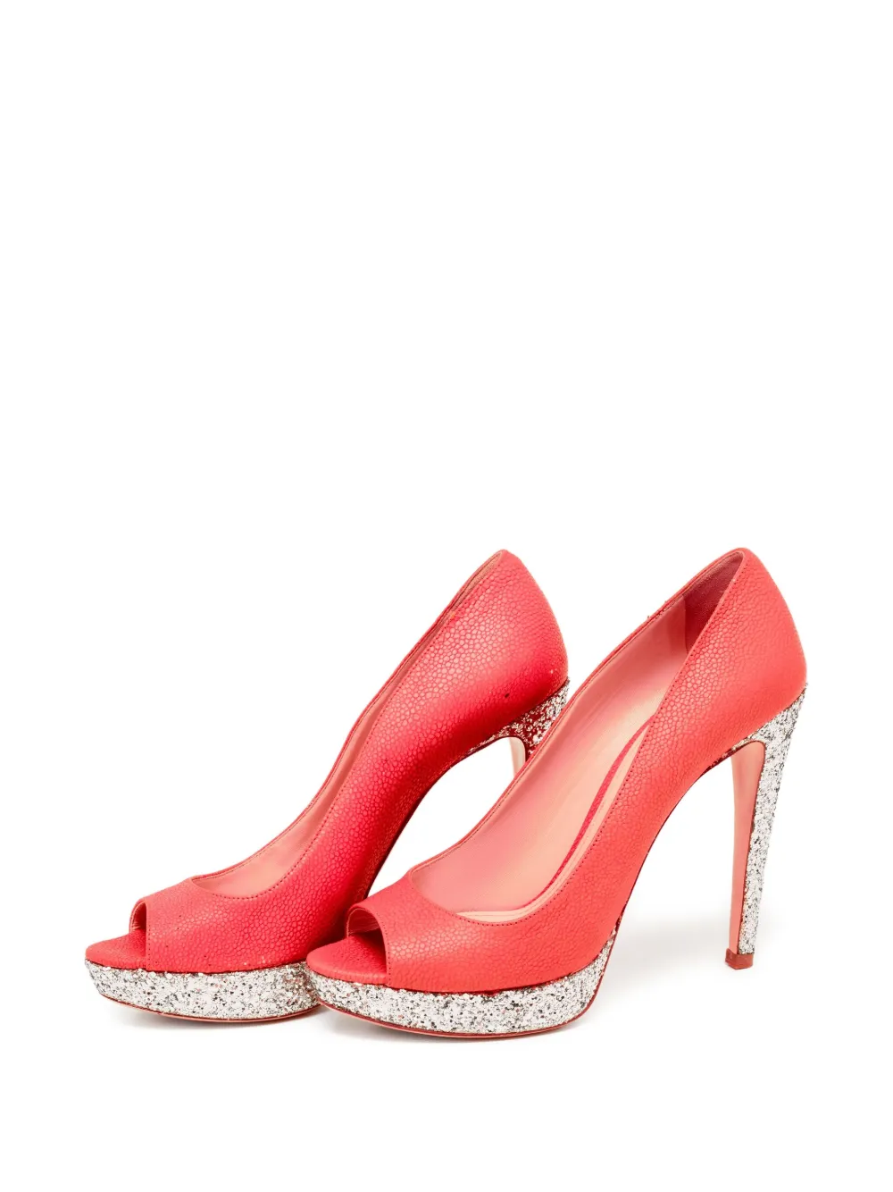 Miu Miu Pre-Owned 130mm glitter-detail pumps | Image 2