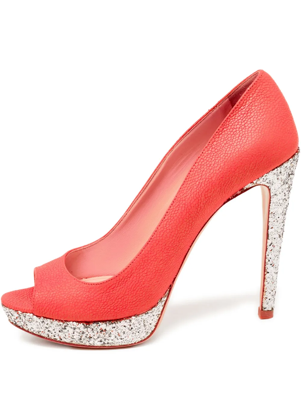 Miu Miu Pre-Owned 130mm glitter-detail pumps | Pink | Image 1