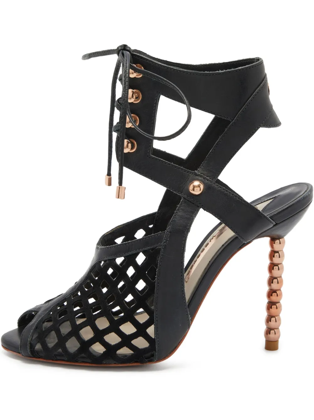 Sophia Webster pre-owned 100mm Jetta mesh cut-out sandals | Black | Image 1