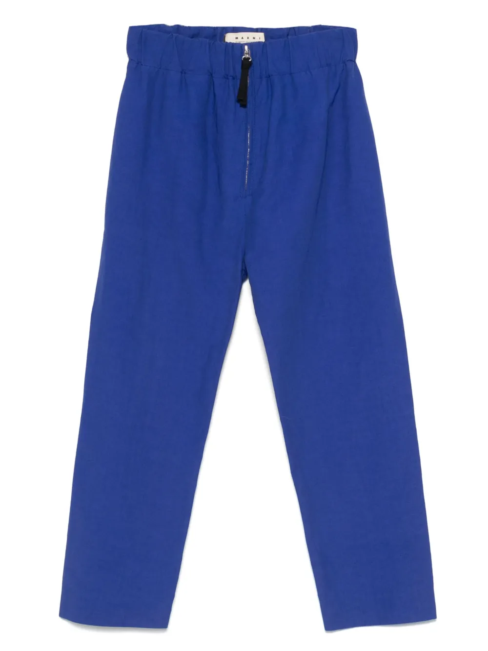 Marni Pre-Owned 2021 cotton-linen blend trousers - ブルー Marni Pre-Owned 2021 cotton-linen blend trousers - ブルー