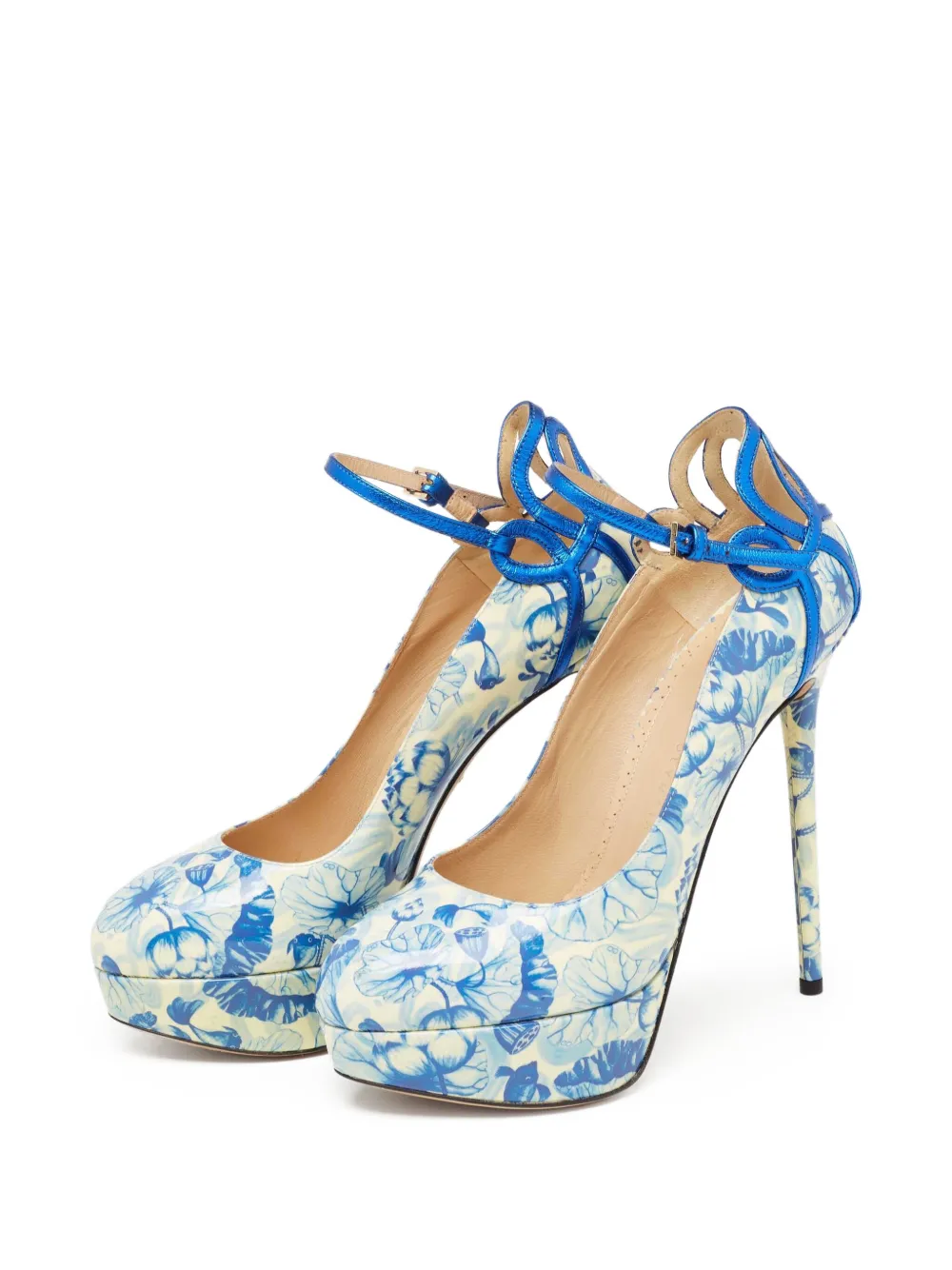 Charlotte Olympia pre-owned 150mm floral-print platform pumps | Image 2