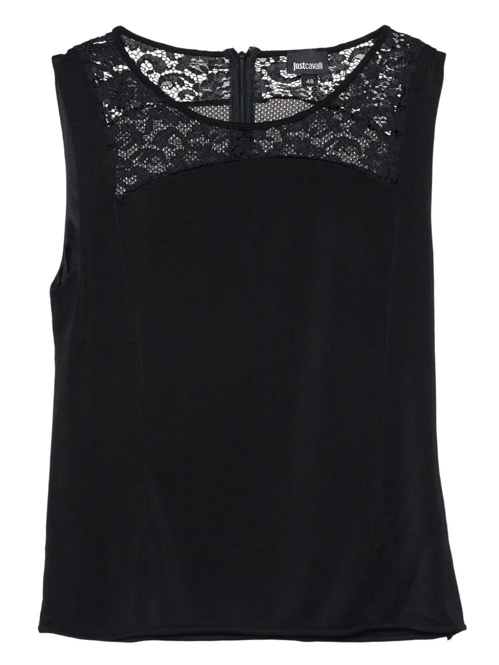 Just Cavalli Vintage pre-owned lace-panel sleeveless top | Black | Image 1