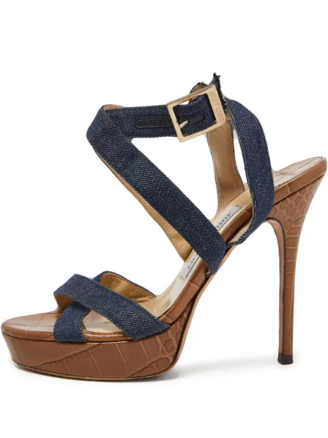Jimmy Choo Pre-Owned sandales en jean 130 mm