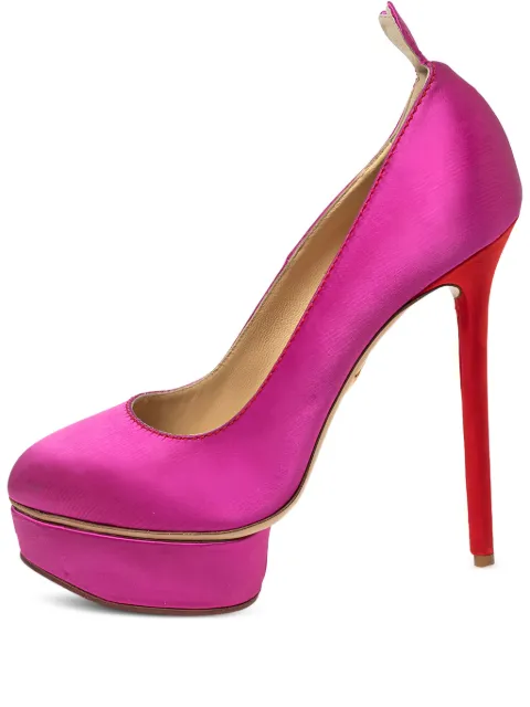 Charlotte Olympia pre-owned 145mm Josephine platform stiletto pumps