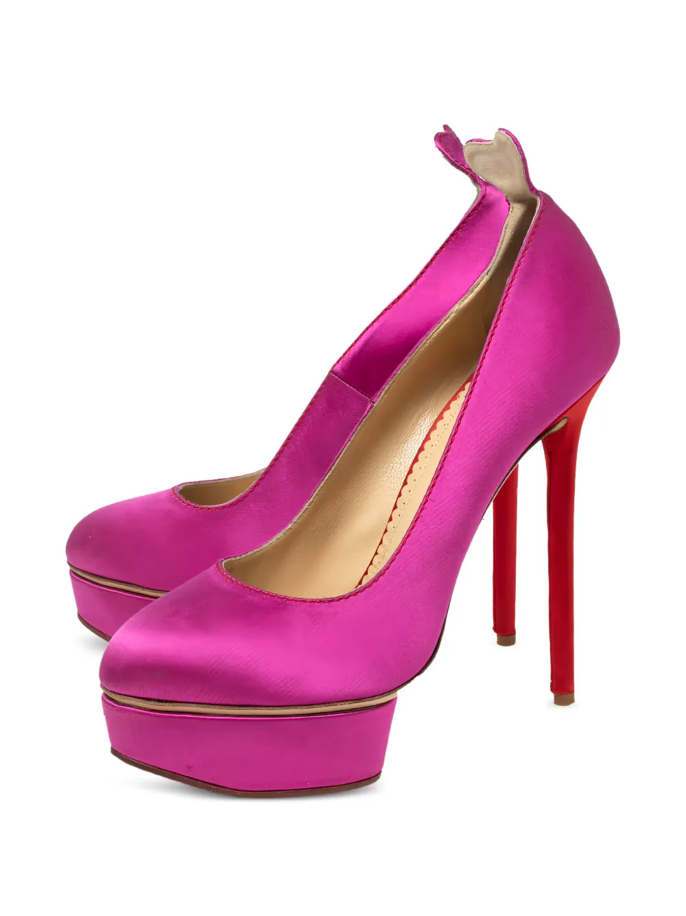 Charlotte Olympia Pre-owned 145 mm Josephine stiletto pumps met plateauzool - Roze