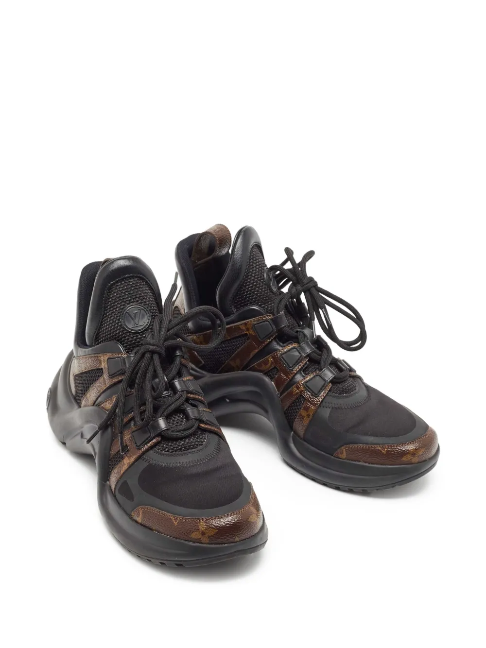 靴 LOUIS VUITTON ARCHILIGHT SNEAKER 35 1/2 Louis Vuitton Archlight Trainer Monogram White (Women's) – Court Order