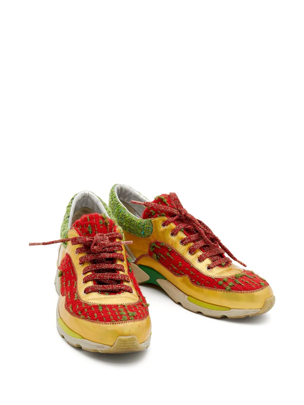 CHANEL Pre-Owned leather lace-up sneakers | Image 2