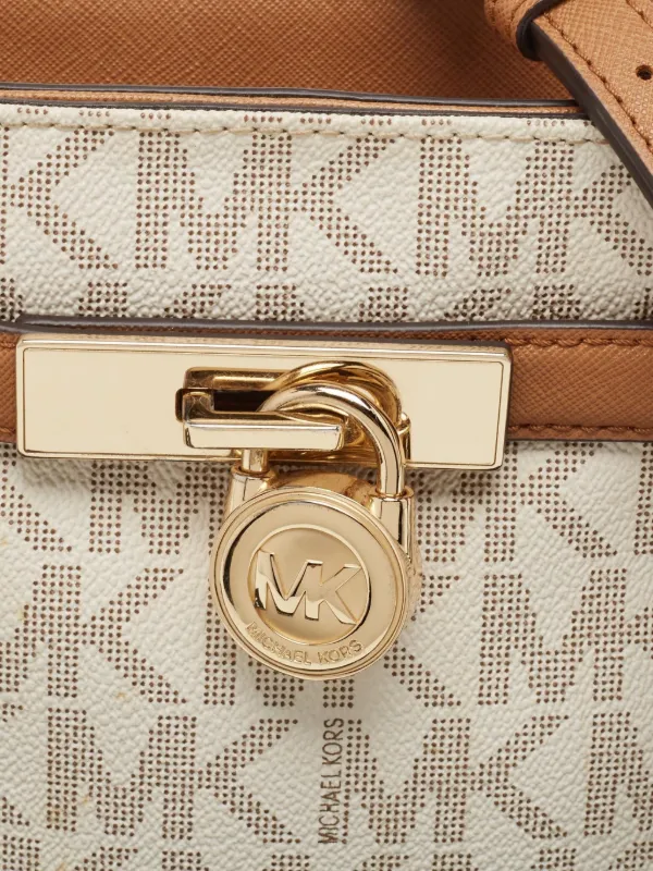 Michael Kors Vintage pre-owned Padlock Monogram Bag | Neutrals