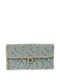 Celine Pre-Owned Macadam-pattern denim wallet - Blue