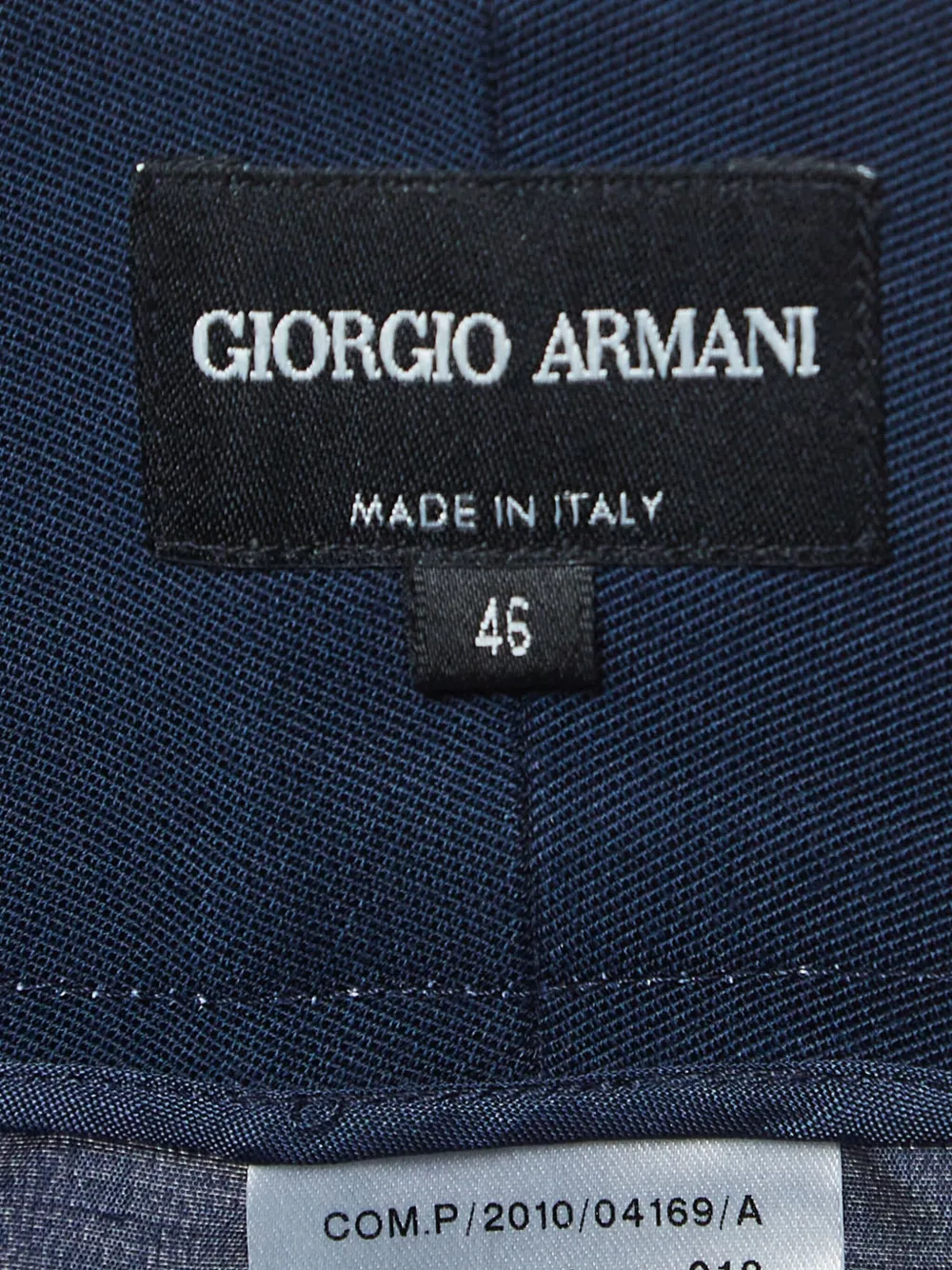 Pre-owned Giorgio Armani 2010 Pleated Trousers In Blue