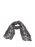 Roberto Cavalli Vintage 2023 leopard-print silk scarf - Black