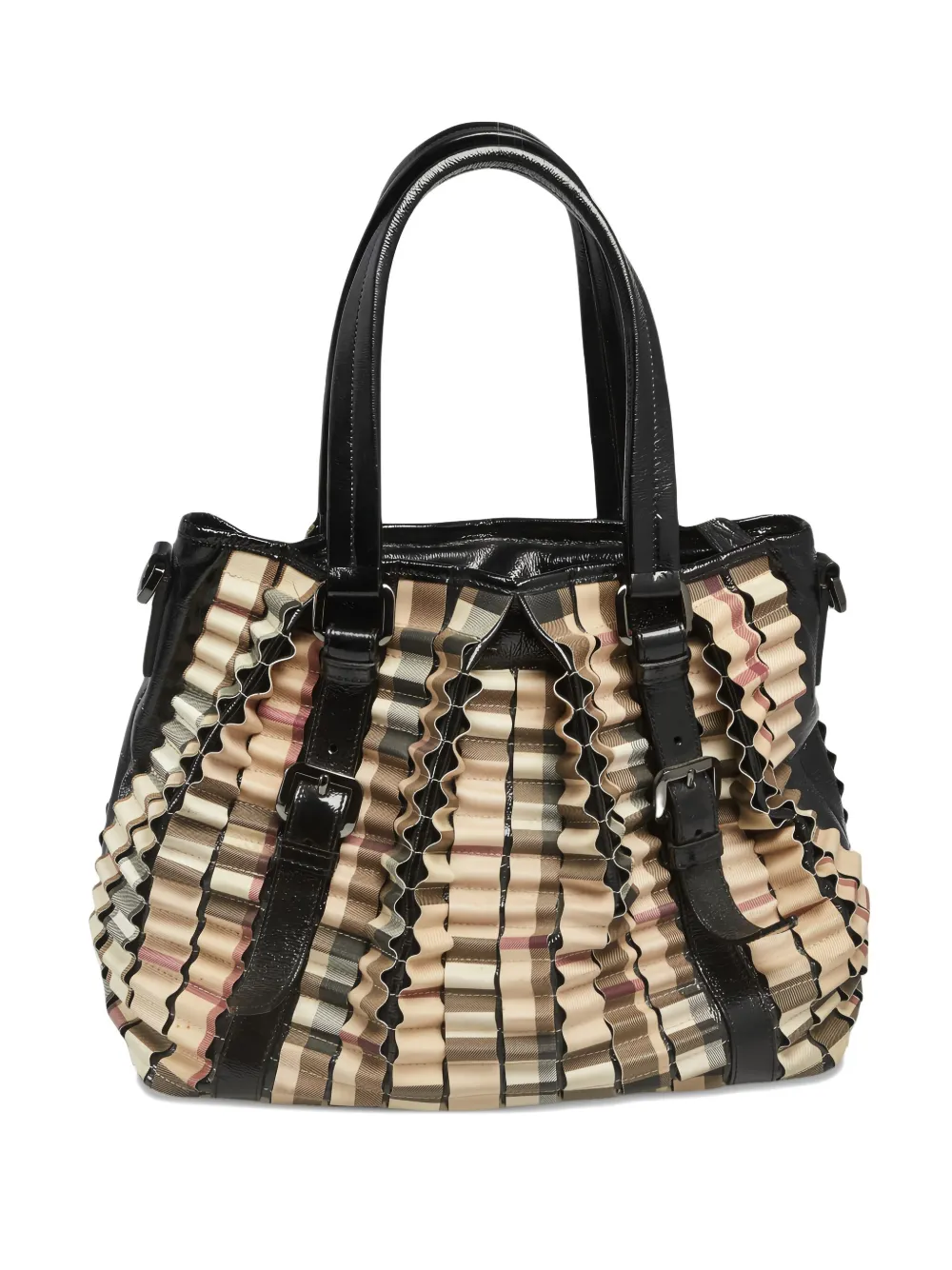 House Check ruched shoulder bag
