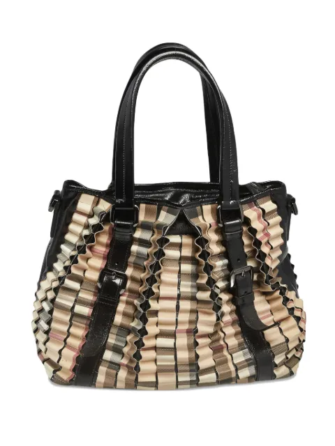 Burberry Pre-Owned House Check ruched shoulder bag