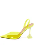 Amina Muaddi pre-owned 105mm Holli Glass pumps - Yellow