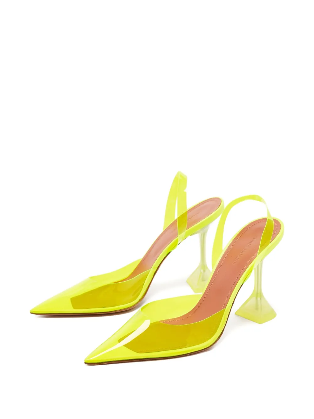 Amina Muaddi Pre-owned 105 mm Holli Glass pumps - Geel