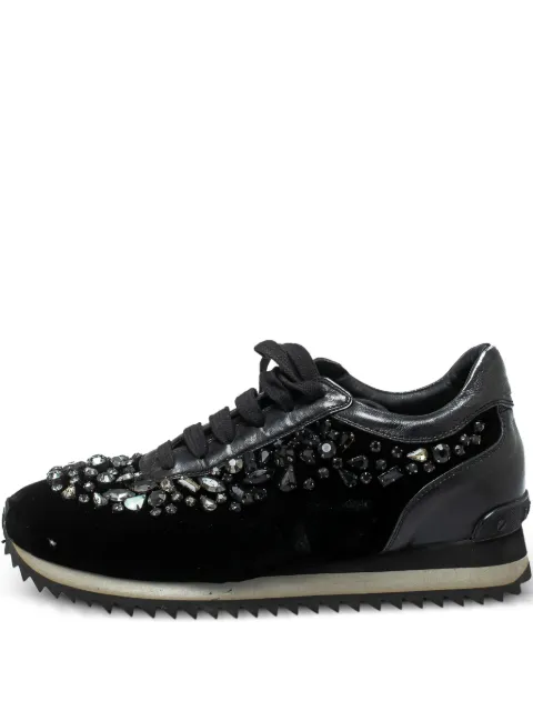 Le Silla pre-owned velvet crystal sneakers