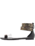 Casadei Vintage 2024 crystal-embellishment leather sandals - Black
