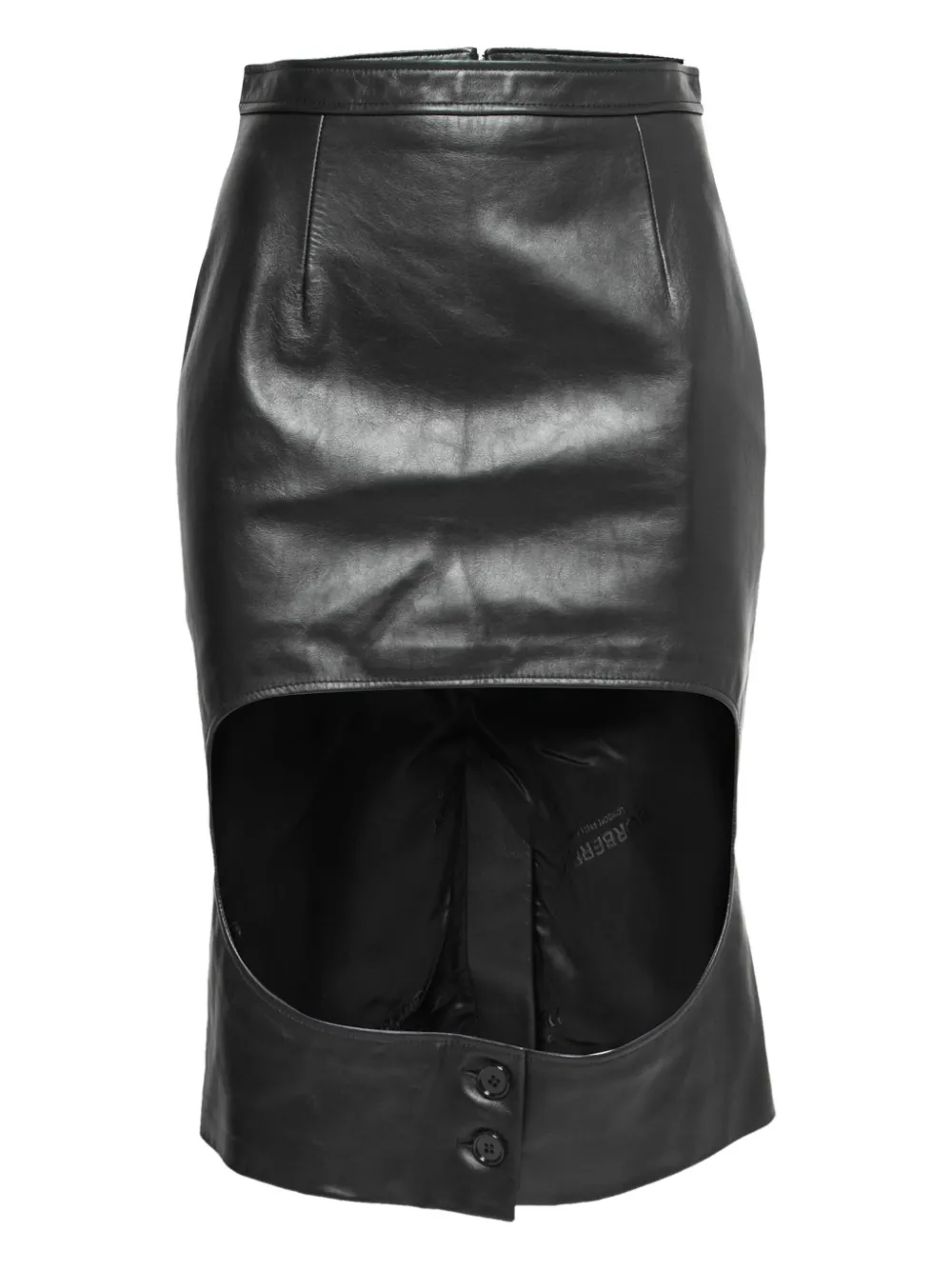 Burberry Pre-Owned leather skirt | Black | Image 1
