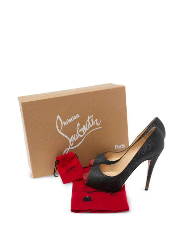 Christian Louboutin Pre-Owned 115mm glitter-embellished Heels