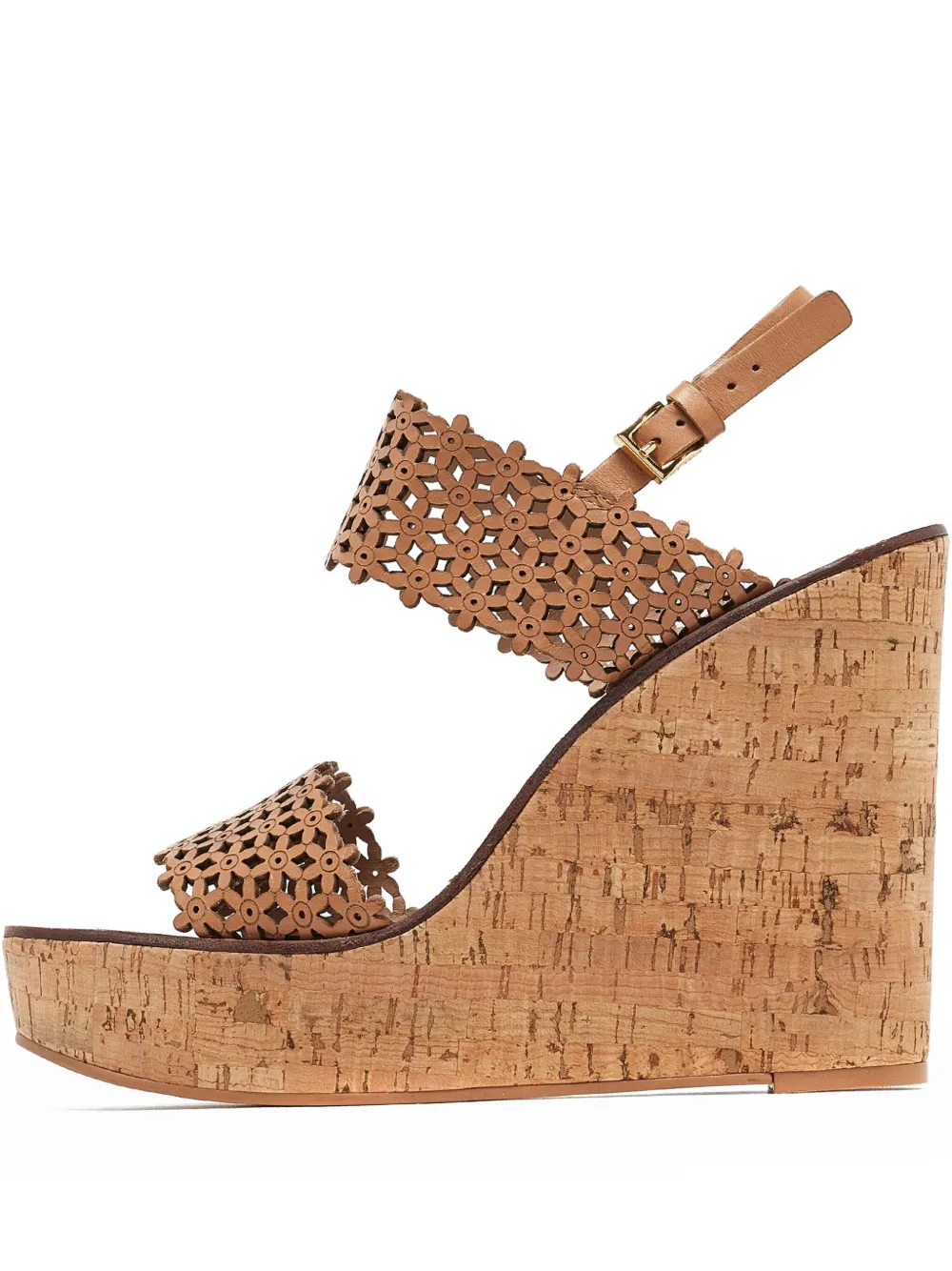 Tory Burch pre-owned 135mm Daisy wedged sandals | Neutrals | Image 1