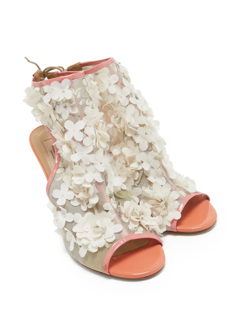 Valentino Garavani Pre-Owned Sandalen met bloemenpatch - Wit