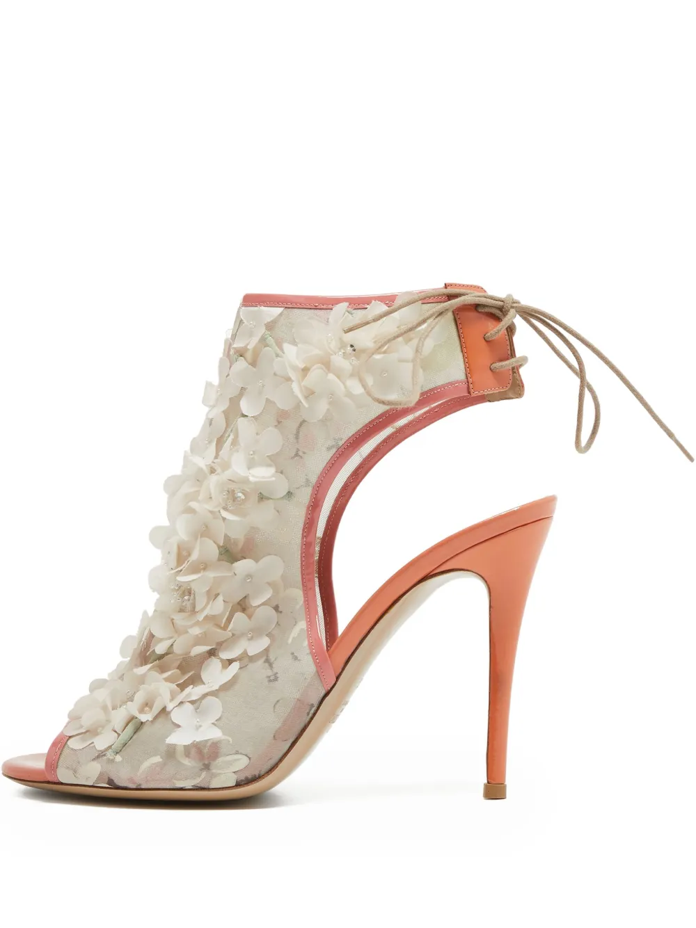 110mm floral-appliqué sandals