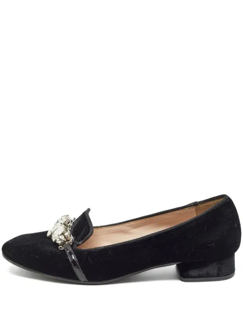 Miu Miu Pre-Owned crystal-embellishment ballet flats 