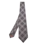 BOSS 2024 pre-owned silk plaid tie - Grey