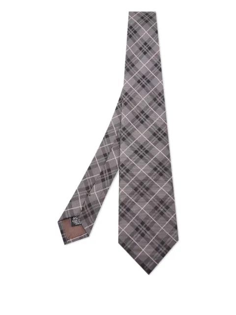 BOSS 2024 pre-owned silk plaid tie