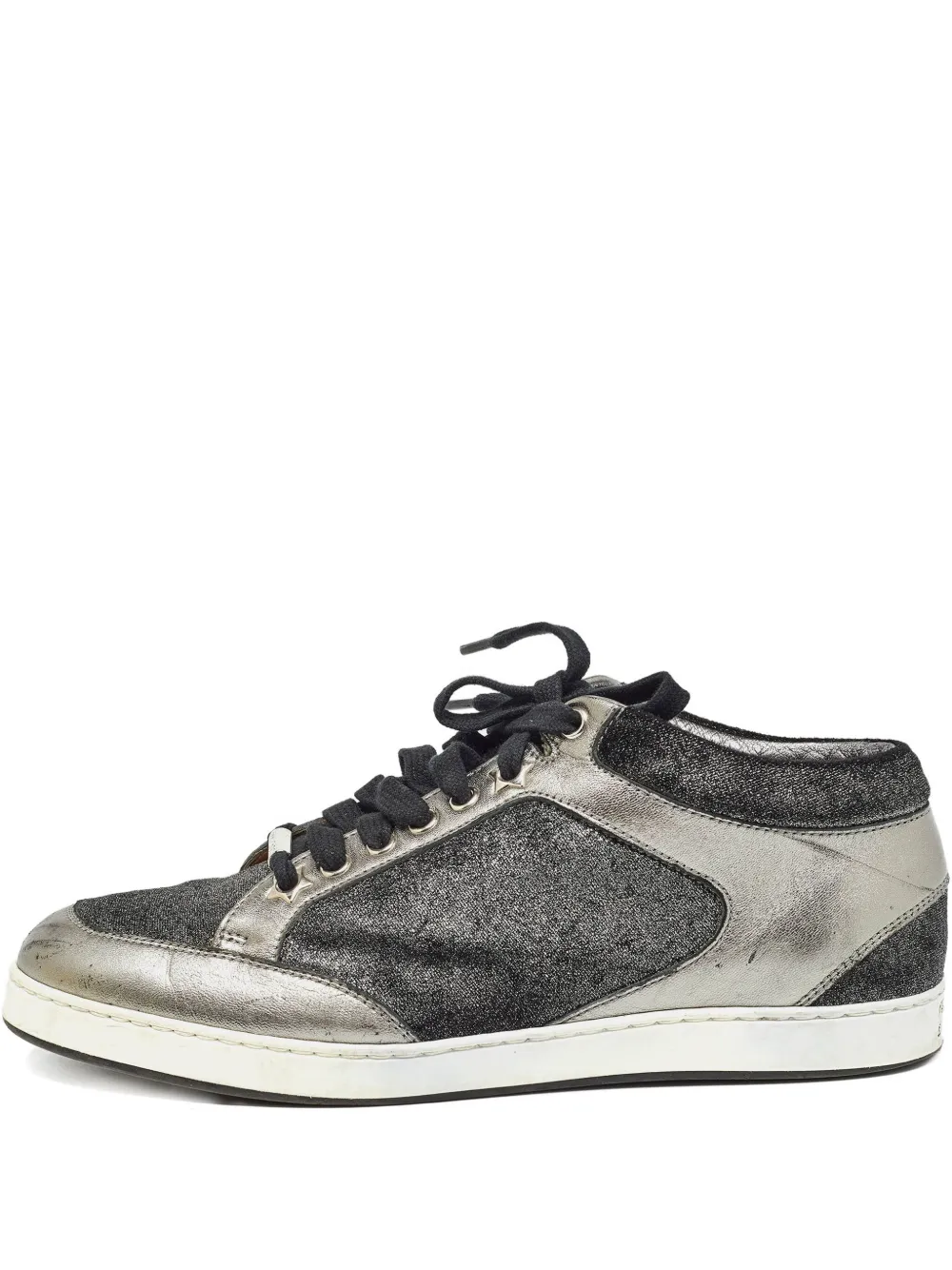 glitter leather sneakers