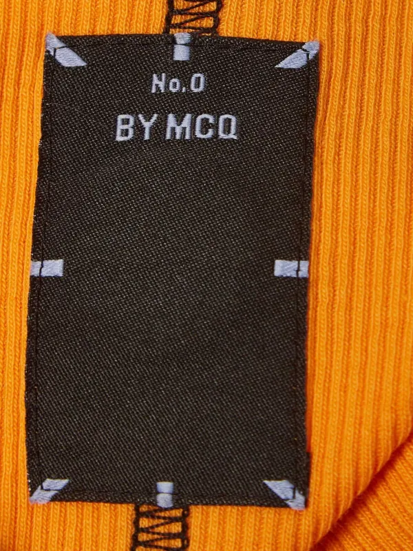 strapless open back dress McQ Alexander McQueen black & orange sweater dress size XS