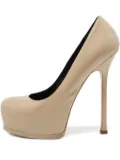 Saint Laurent Pre-Owned 140mm platform high-heel pumps - Neutrals