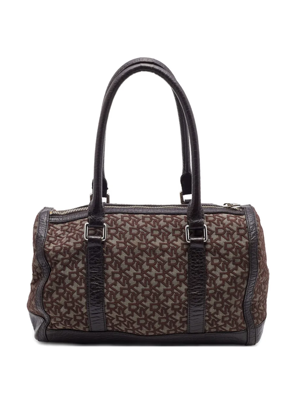 DKNY Vintage monogram leather tote bag - Marrone