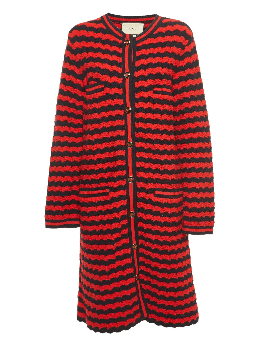 Pre-owned Gucci Striped Cardigan