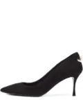 Nicholas Kirkwood 75mm faux pearl-detailed suede pumps - Black