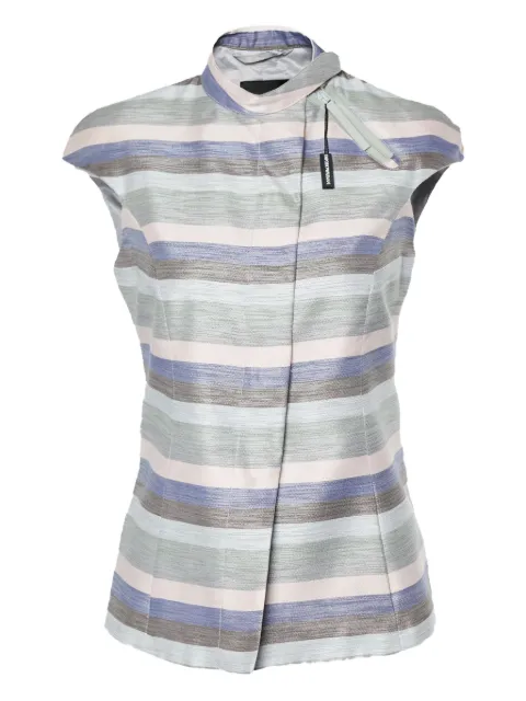 Emporio Armani Pre-Owned striped short-sleeve jacket