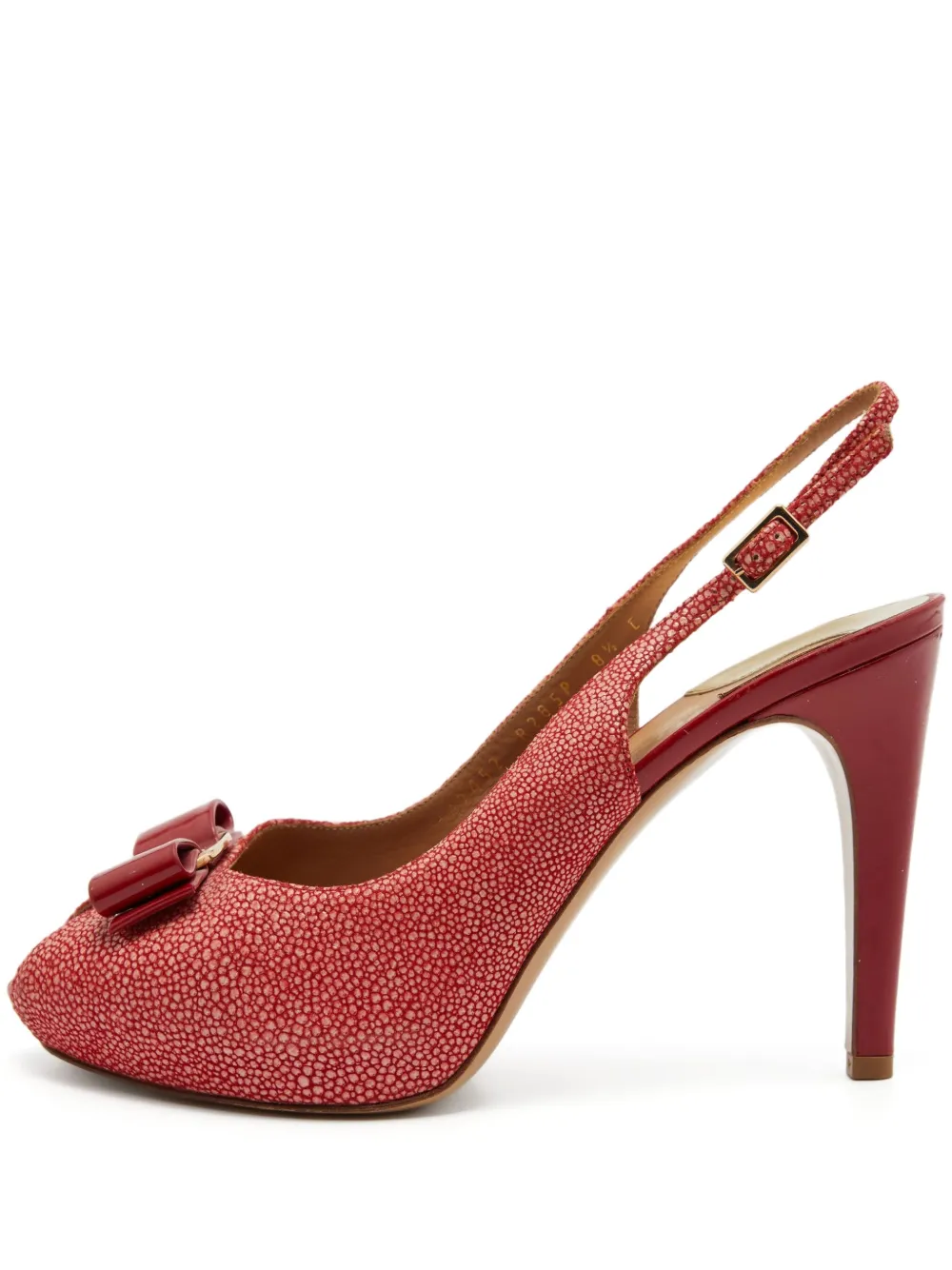 Ferragamo Pre-Owned 105mm leather pumps | Orange | Image 1