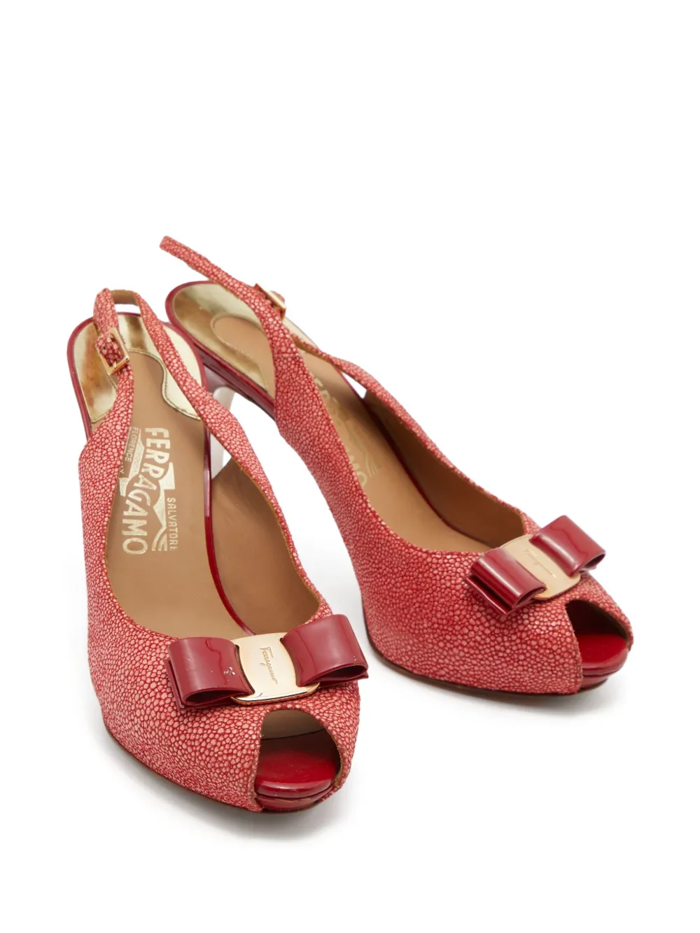 Ferragamo Pre-Owned 105mm leather pumps | Image 2